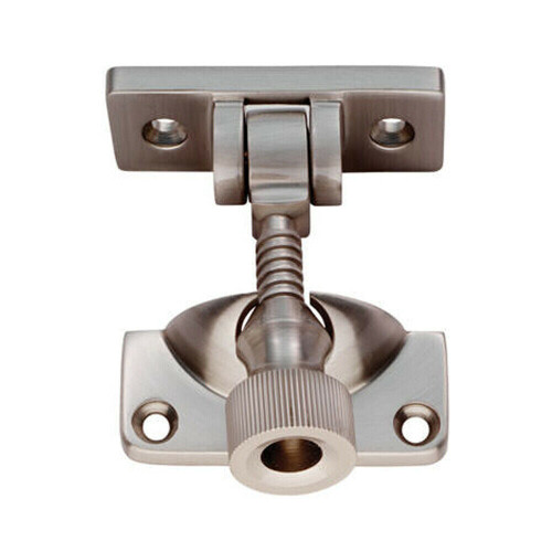Loops Brighton Pattern Sprung Sash Fastener 60 x 25mm Fixing Plate Satin Nickel 1