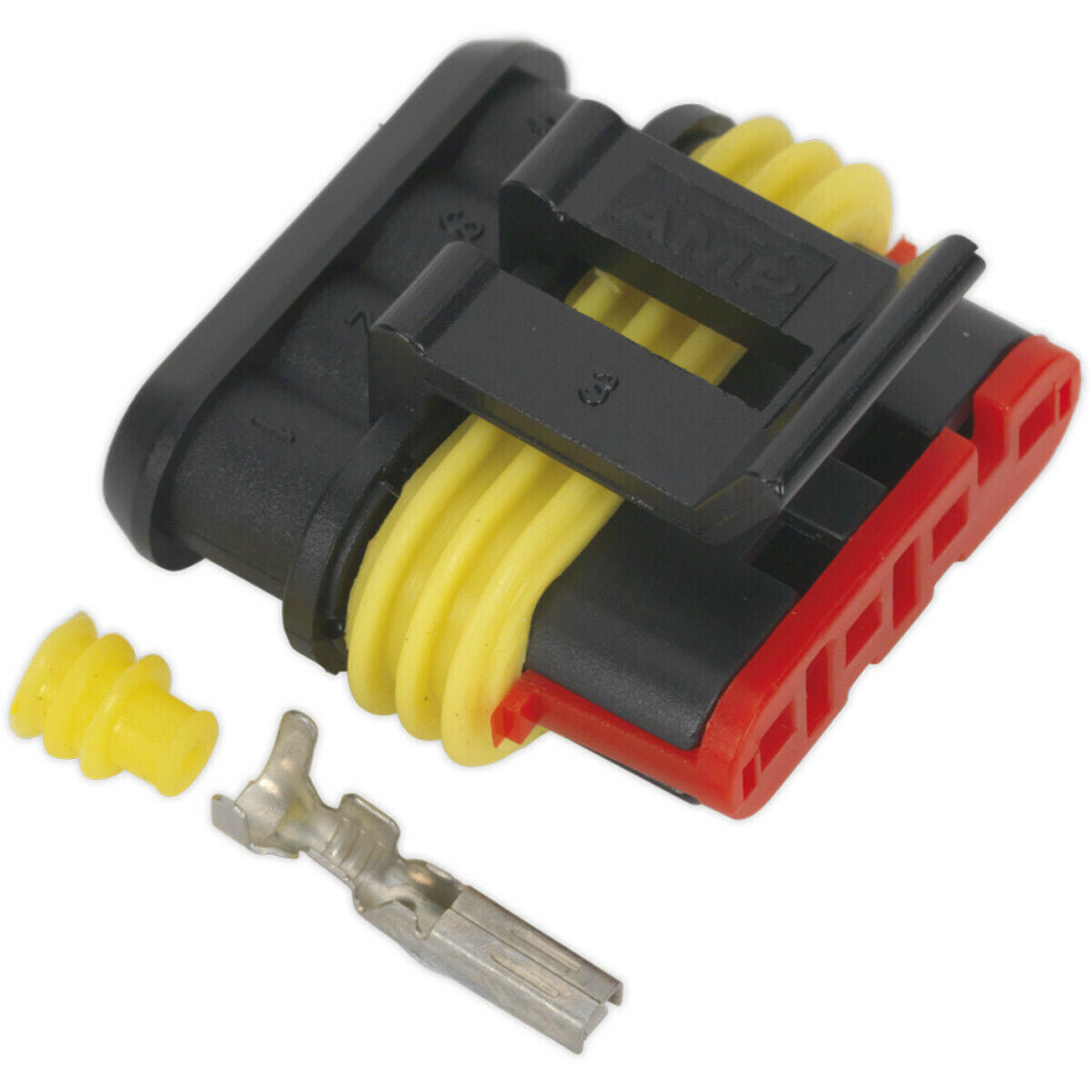 3 PACK Superseal 4-Way Female Connector - Housing Terminals & Seals - Waterproof-image-OPC-P8WM6P8-NEW
