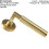 Loops PAIR Straight Round Bar Handle on Round Rose Concealed Fix Satin Brass 2