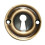 Loops 42mm Standard Keyhole Profile Escutcheon Rounded Ridge Polished Brass 2