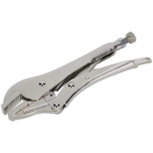 Loops 185mm Locking Pliers - Straight Deeply Serrated 30mm Jaws - Hardened Teeth 2