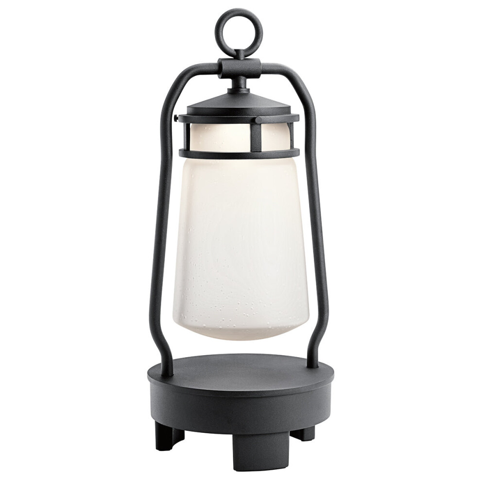 Loops Outdoor Ip44 Integrated Led Bluetooth Lantern Textured Led 3W D01748 Black