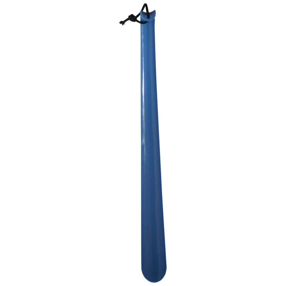 Loops Blue Plastic Shoe Horn - 40Cm Long Shoe Remover Tool - Handheld Disability Aid