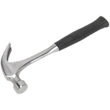 20oz One-Piece Claw Hammer - Drop Forged Steel - Rubber Grip - DIY Nail Remover