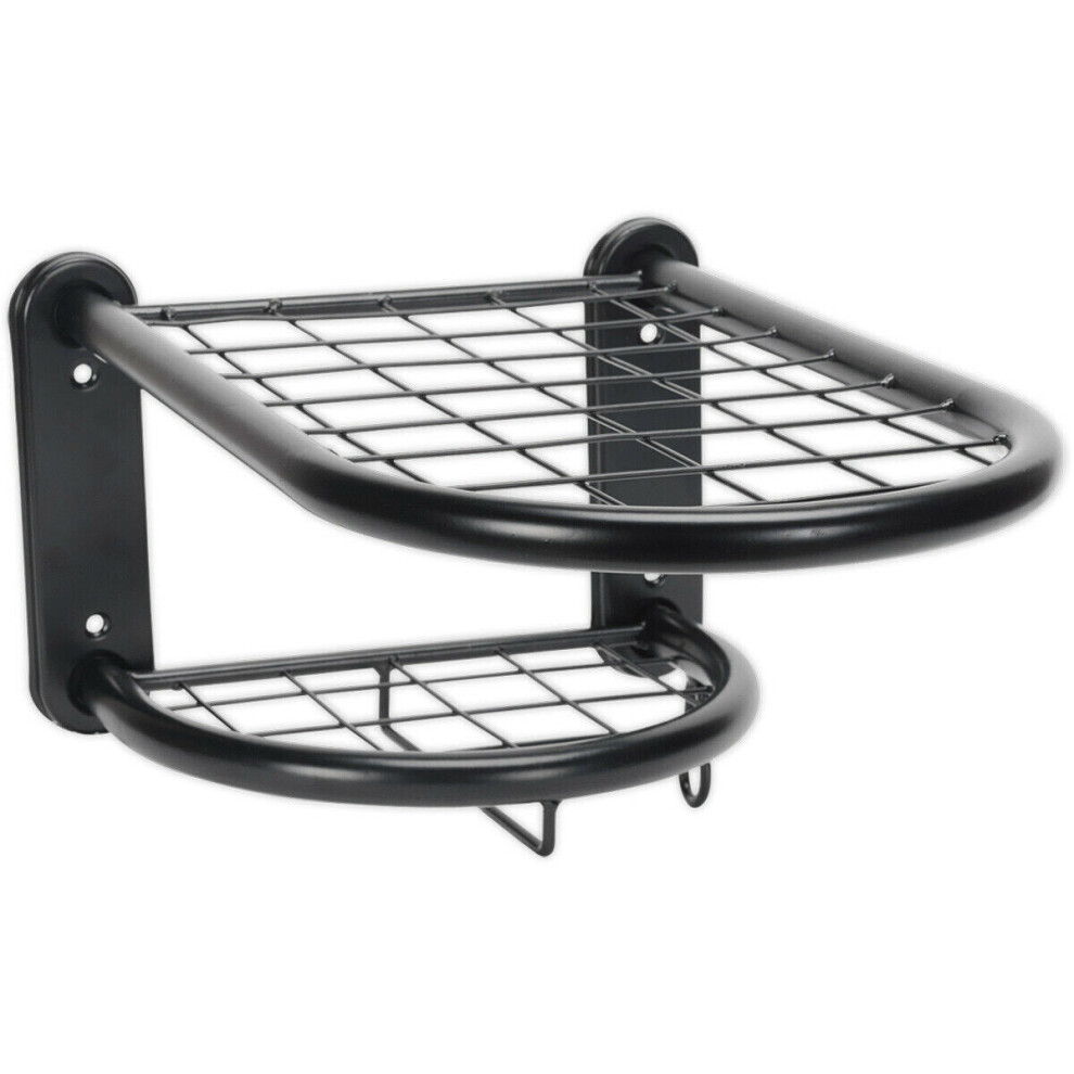 Motorcycle Helmet & Gear Tidy - Wall Mounted Helmet Stand - 15kg Capacity-image-OPC-P8WM727-NEW