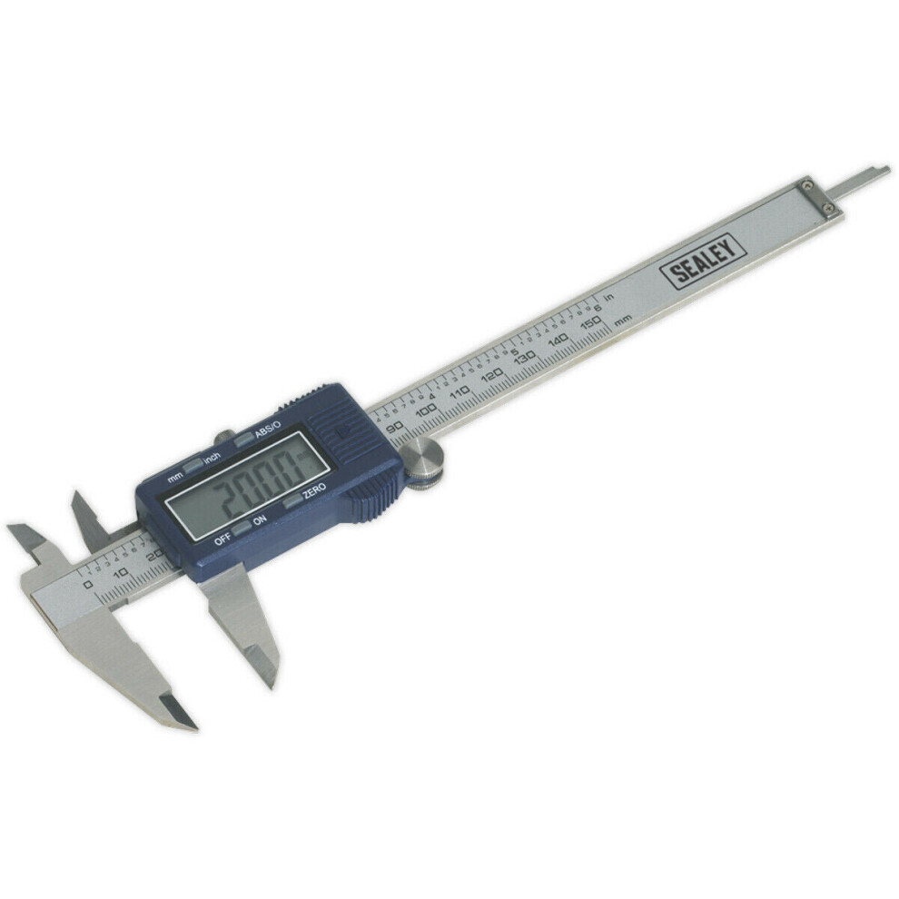 150mm Digital Vernier Calipers - Hardened & Tempered - Large LCD Display