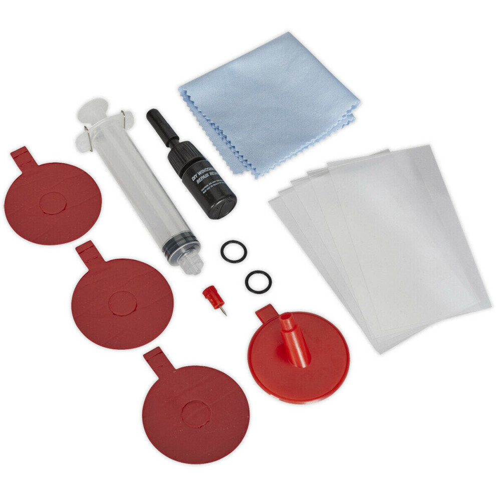 Loops Windscreen Chip & Crack Repair Kit - Tough Resin Formula - Car Window Diy Repair