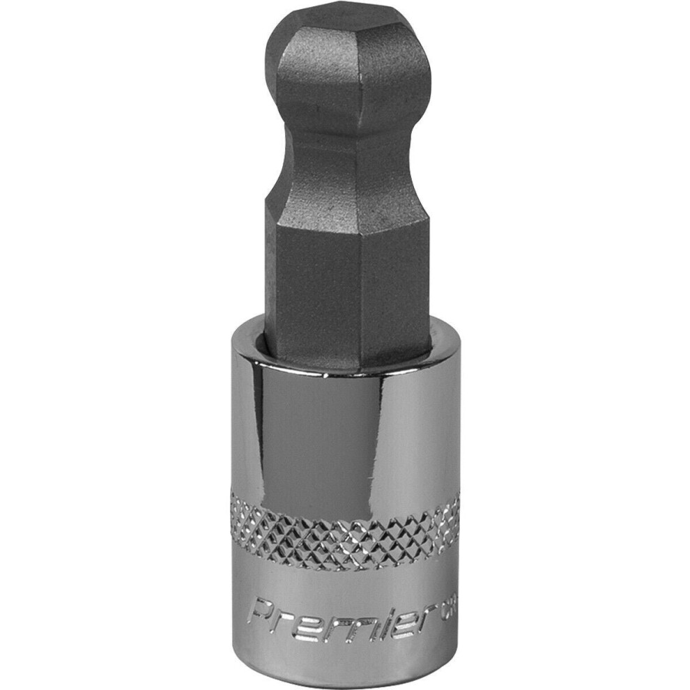 12mm Ball-End Hex Socket Bit - 3/8" Square Drive - Chrome Vanadium Wrench Socket