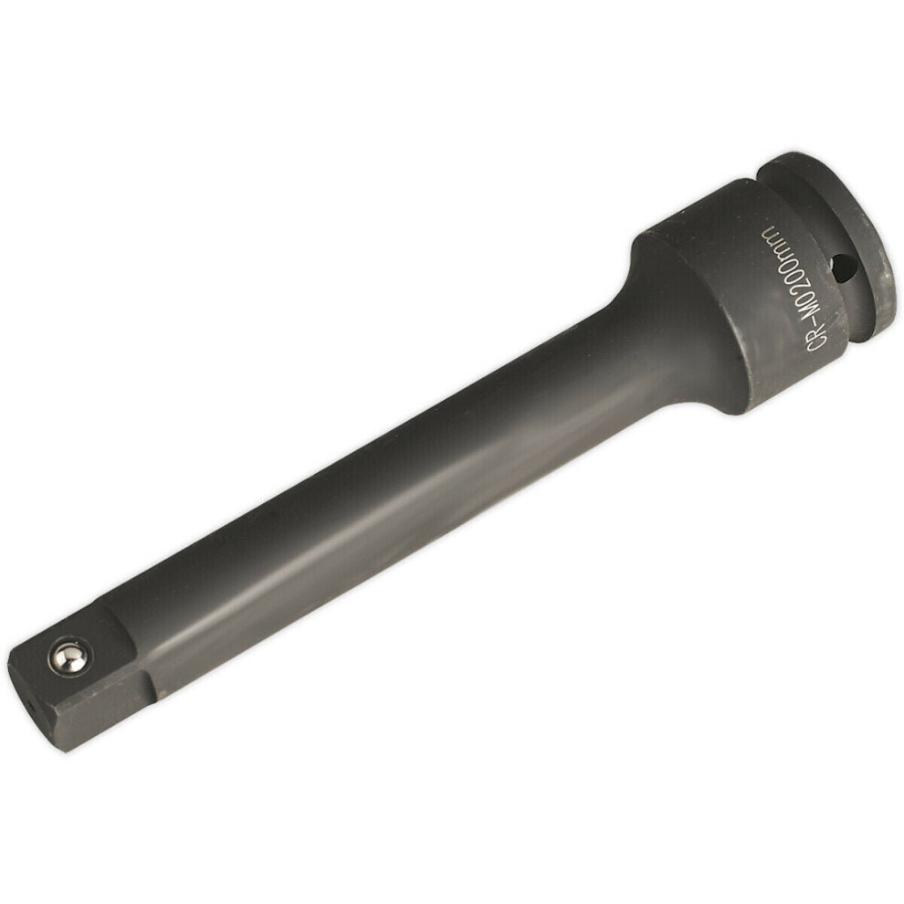 Loops 200Mm Steel Impact Extension Bar - 3/4" Sq Drive - Spring-Ball Socket Retainer