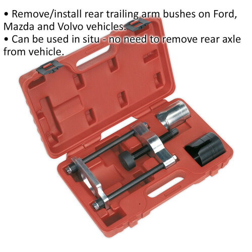 Loops Rear Trailing Arm Bush Remove & Install Tool - Case - For Ford Mazda & Volvo 1
