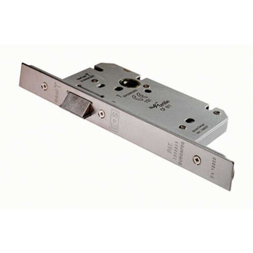 Loops Architectural DIN Latch Square Forend 60mm Backset Satin Stainless Steel 2