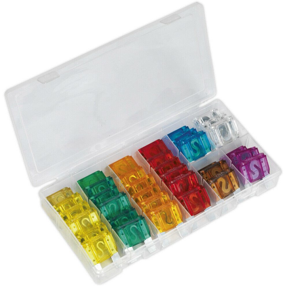 36 Piece Automotive Maxi Blade Fuse Assortment - 20A To 100A - Partitioned Box 5056524262740