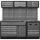 Loops Modular Garage Storage Unit - 2040 x 460 x 2000mm - 38mm Stainless Steel Worktop 1