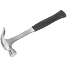 16oz One-Piece Claw Hammer - Drop Forged Steel - Rubber Grip - DIY Nail Remover