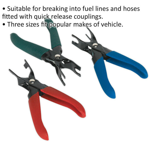 Loops Fuel Line Disconnection Set - Three Different Sizes - Petrol & Diesel Engines 1