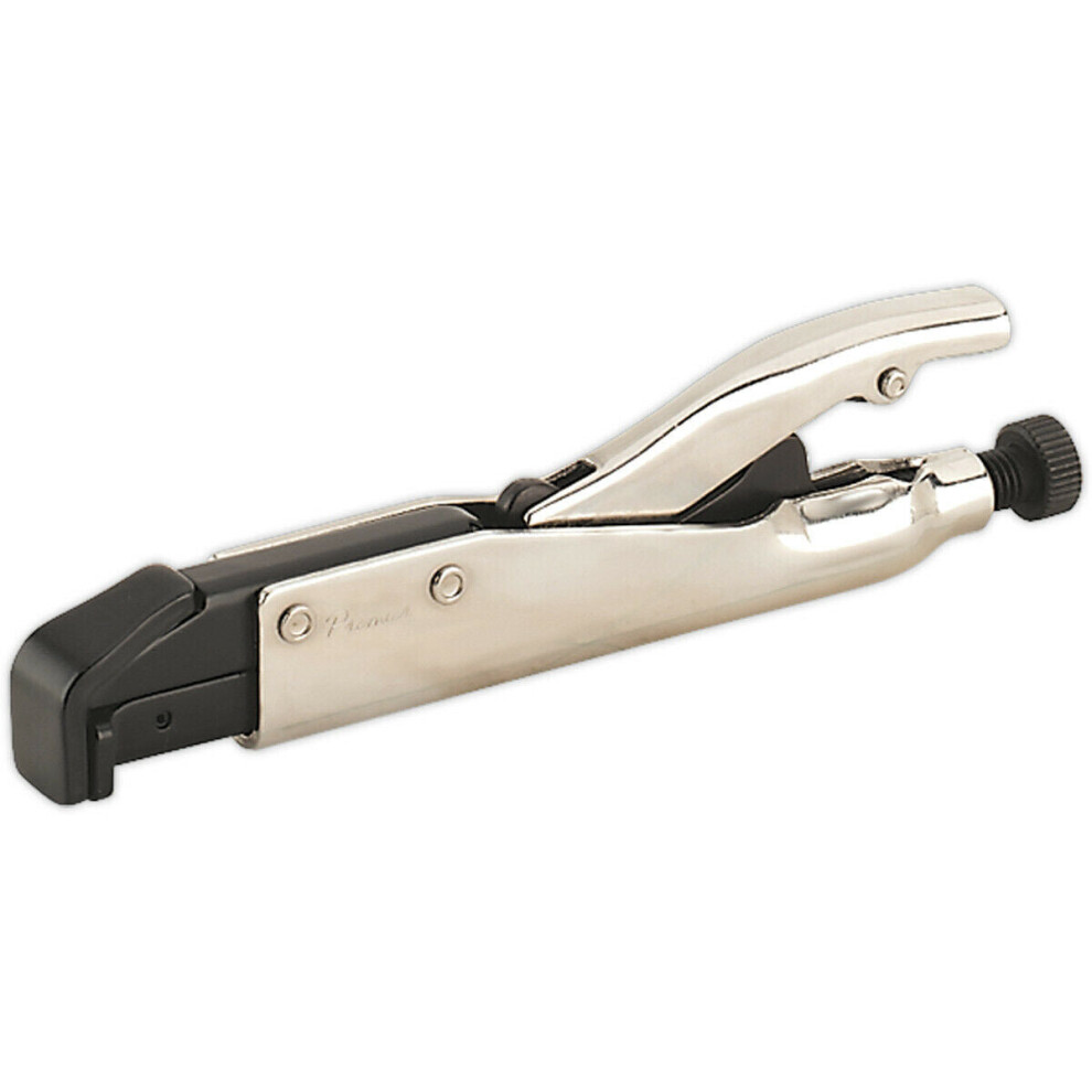 195Mm L-Tip Axial Locking Grip Pliers - 18Mm Jaw Release - Thumb Release 5056524250693