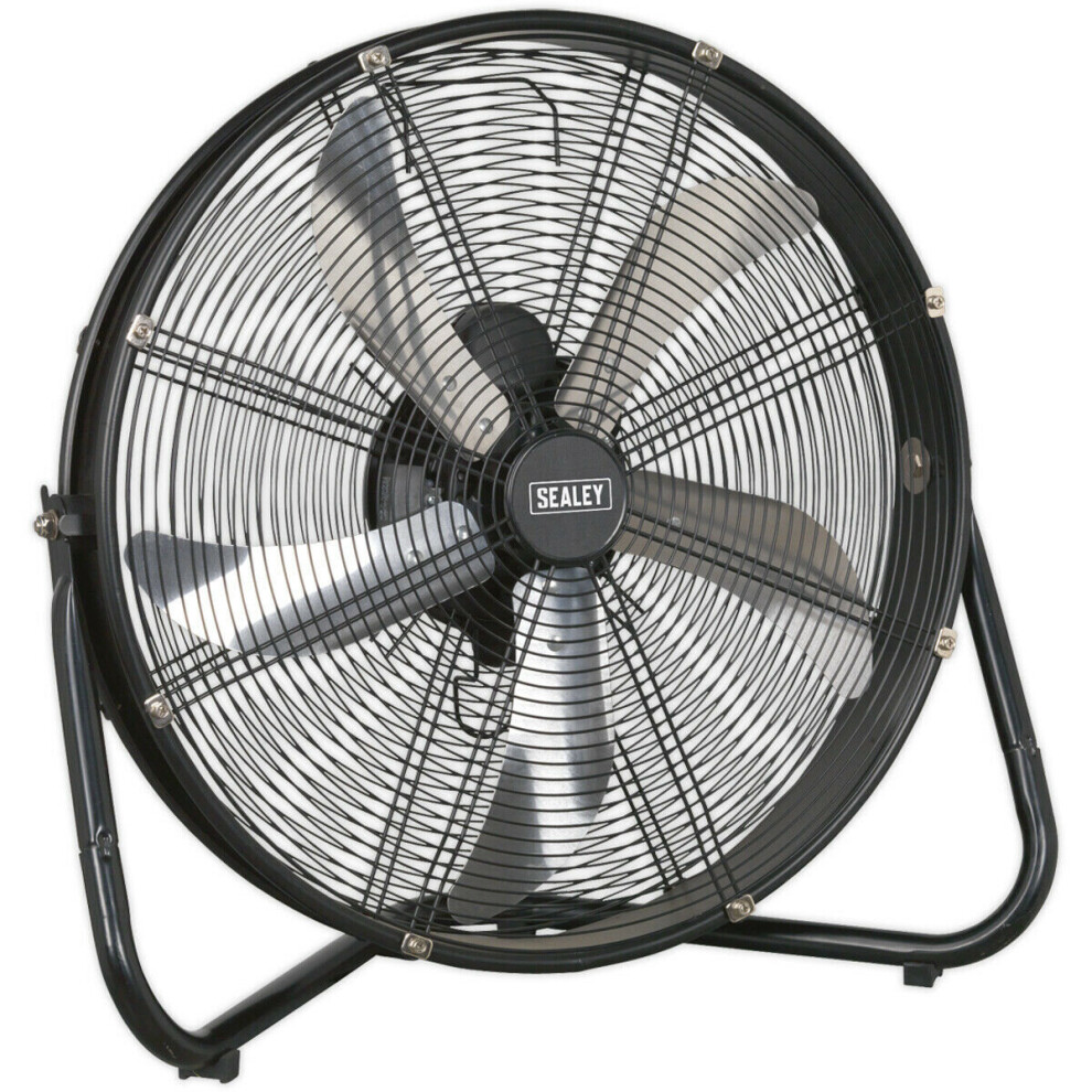 Loops 20" Industrial High Velocity Floor Fan - 3 Speed Settings - Tilting Stand - 230V
