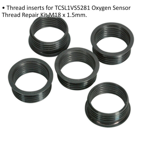 Loops 5 PACK Thread Inserts - M18 x 1.5mm - Suitable for ys11015 Thread Repair Kit 1