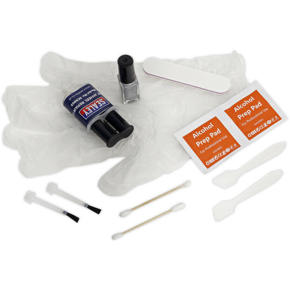 Loops Alloy Wheel Repair Kit - Fix Scuffs & Scratches - Alloy Rim Diy Refurbishment