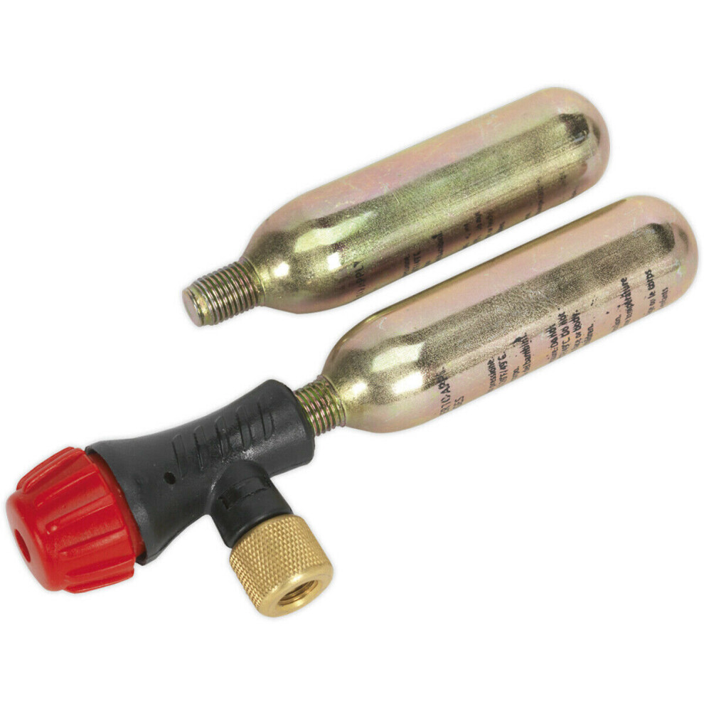 Motorcycle Co2 Emergency Tyre Repair Kit - Puncture Schrader Valves Adapter Set 5056524290101