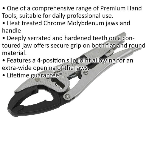 Loops 250mm Extra-Wide Opening Locking Pliers - 90mm Jaw Capacity - Chrome Molybdenum 1