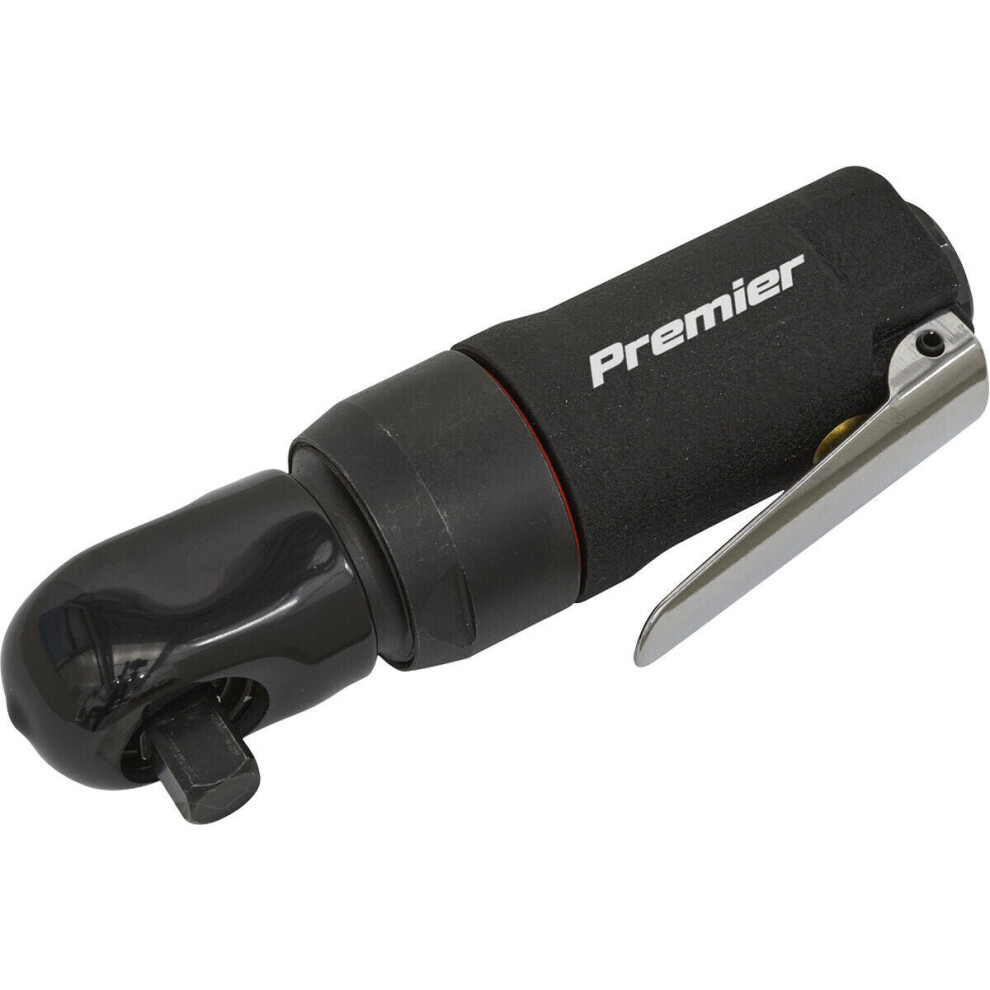 Mini Air Ratchet Wrench - 3/8" Sq Drive - Twist Reverse Action - Composite Grip