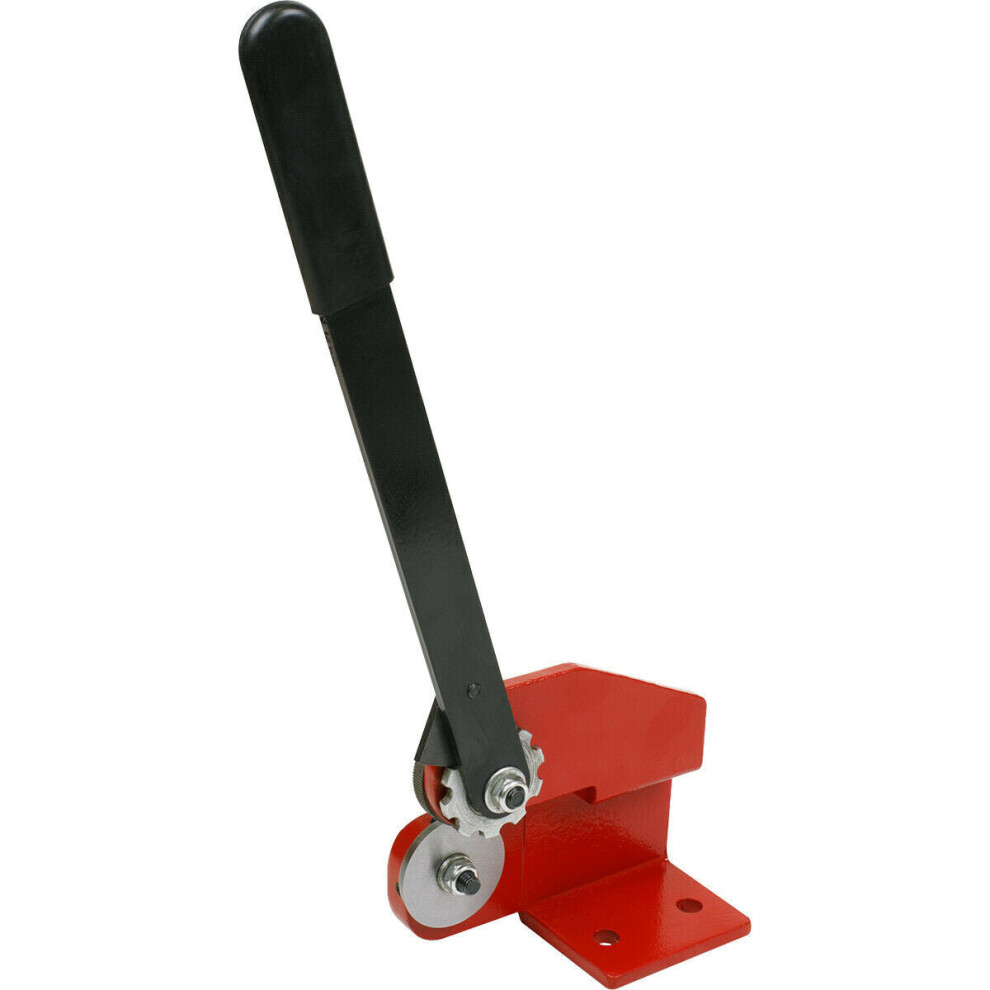 Manual Hand Sheet Metal Disc Cutter Bench Mounted -16 Gauge Steel- Ratchet Lever