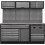 Loops Modular Garage Storage Unit - 2040 x 460 x 2000mm - 36mm Pressed Wood Worktop 4