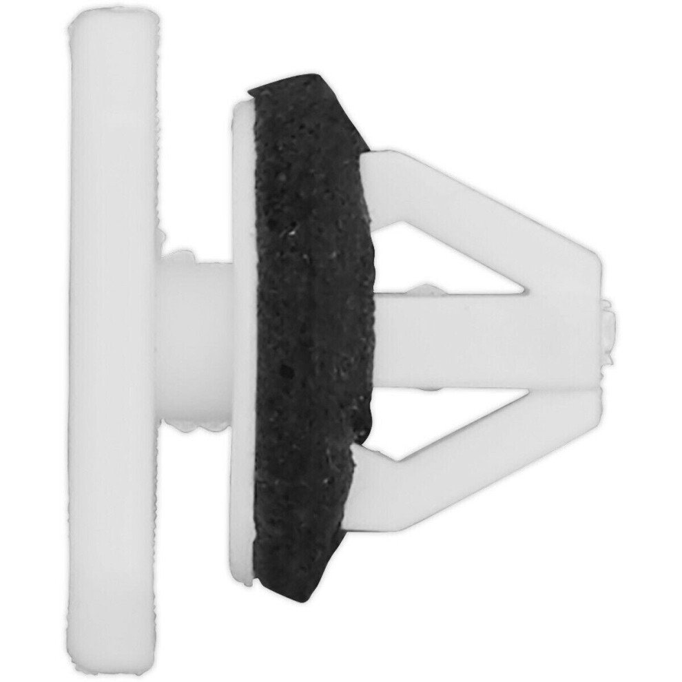 Loops 20 Pack White Retaining Clip - 20Mm X 16Mm - Universal Vehicle Fitting