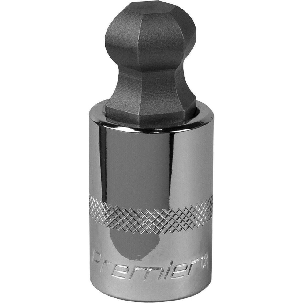 17mm Ball-End Hex Socket Bit - 1/2" Square Drive - Chrome Vanadium Wrench Socket