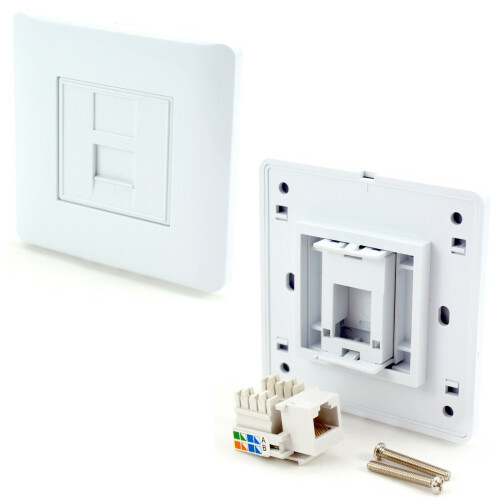 Loops Quad & 4x Single CAT6 Wall Face Plates 4 Port RJ45 Ethernet Network Data Socket 2