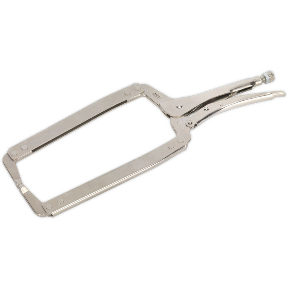 Loops 455Mm Locking C-Clamp Pliers - 160Mm Jaw Capacity - Extra-Long Jaw Profile
