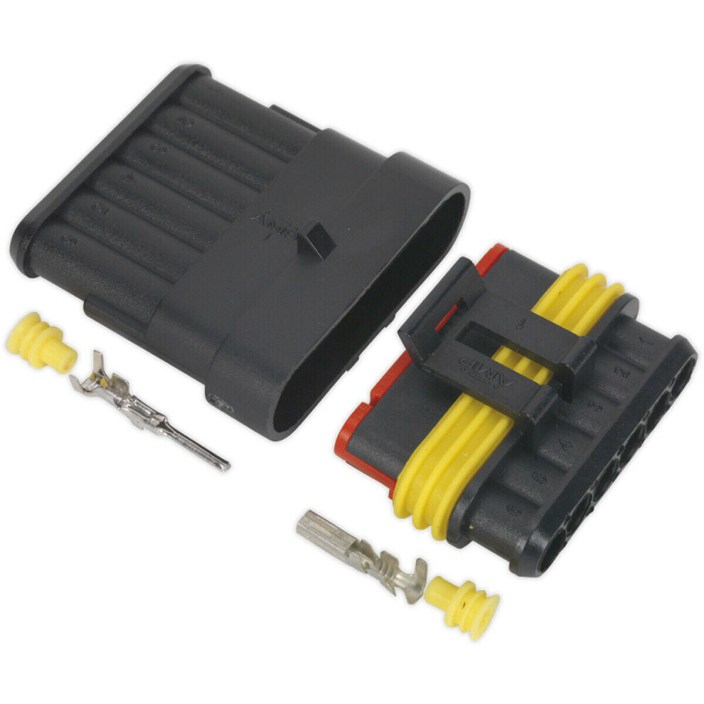 Superseal 6-Way Male & Female Connector - Housing Terminals & Seals - Waterproof