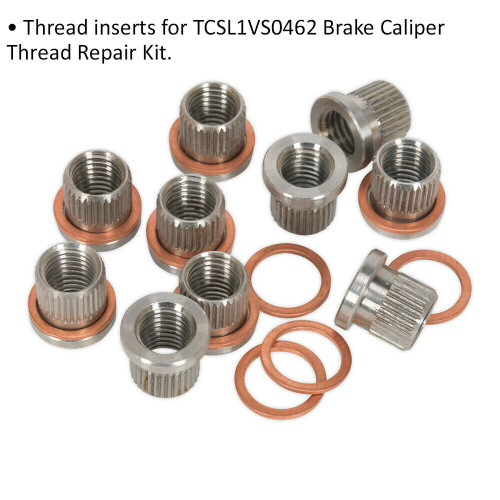 Loops 10 PACK M9 x 1.25mm Thread Inserts for ys10711 Brake Caliper Thread Repair Kit 1