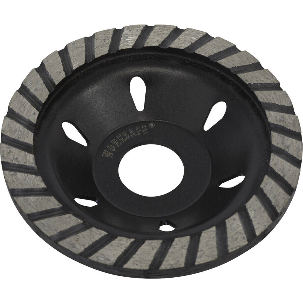 Diamond Cup Stone Concrete Grinding Disc - 105mm Dia - 22mm Bore - Angle Grind