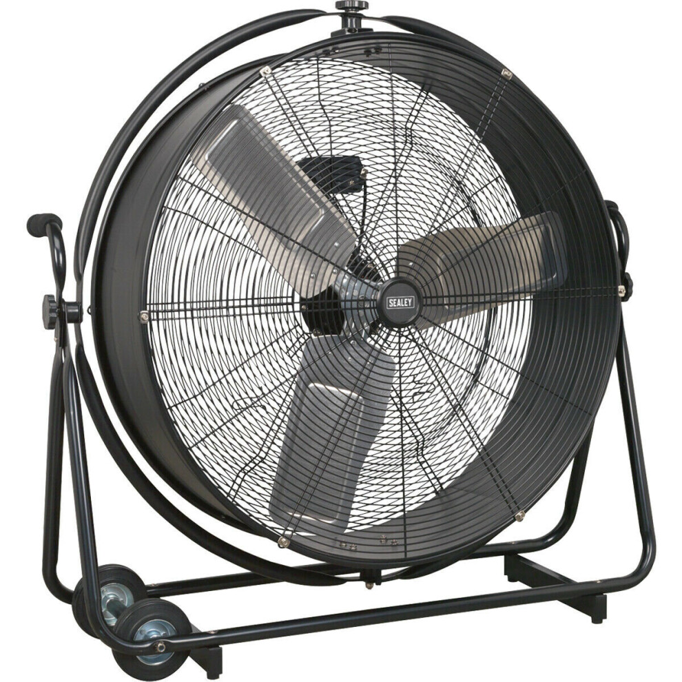 30" Industrial High Velocity Orbital Drum Fan - 2 Speed  - 360 Degree Tilt