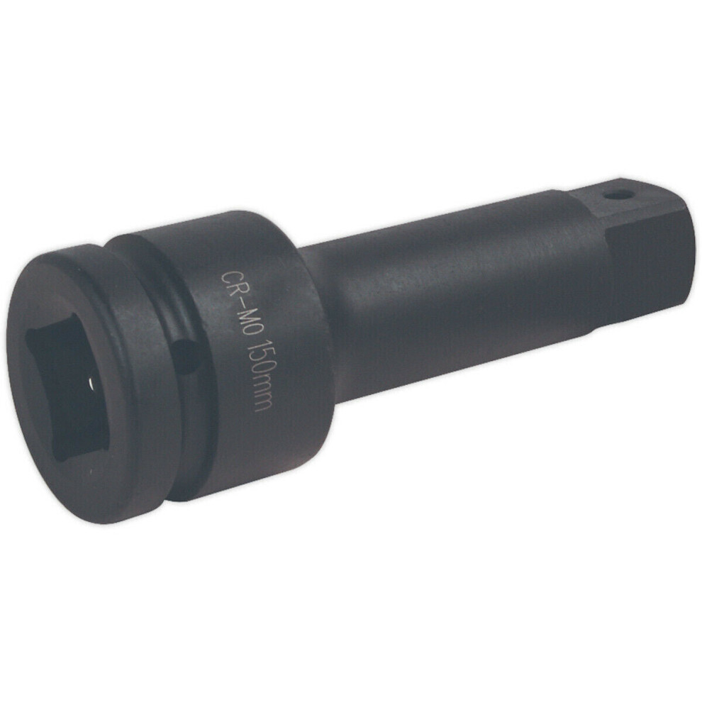 150mm Steel Impact Extension Bar - 1" Sq Drive - Spring-Ball Socket Retainer
