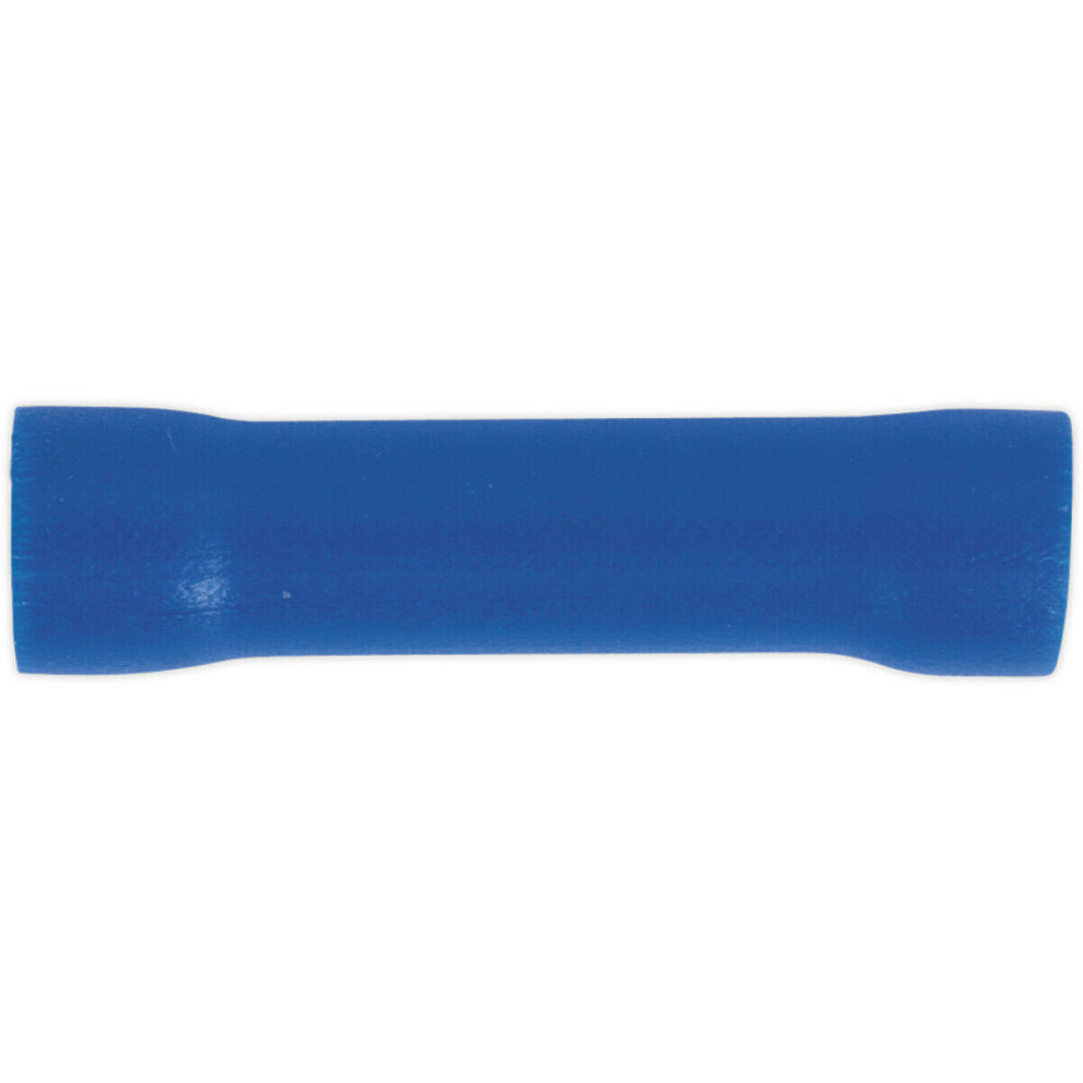 Loops 100 Pack Butt Connector Terminal - 4.5Mm Diameter - 16 To 14 Awg Cable - Blue