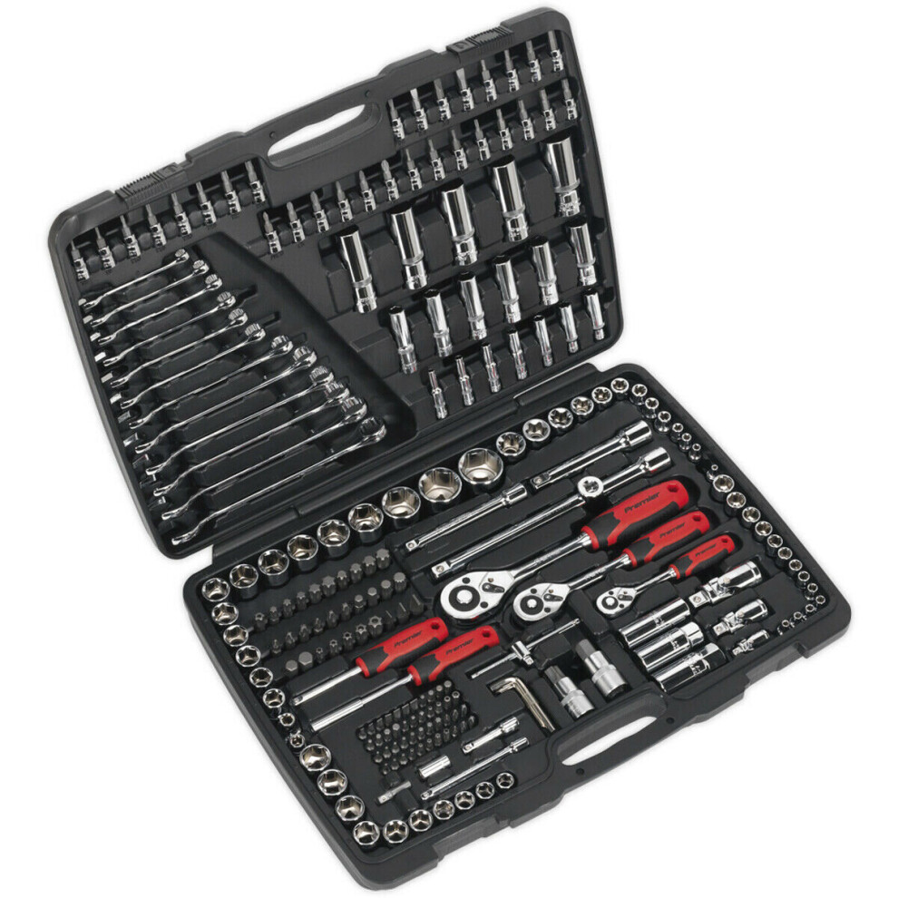 216pc PREMIUM Socket / Bit & Ratchet Handle Set - 1/4" 3/8" 1/2" Drive 6 Point