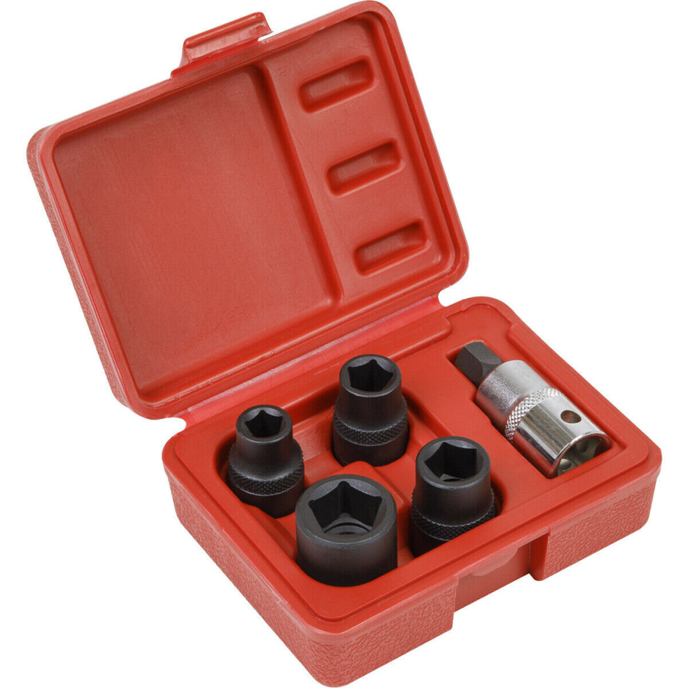 5 Piece Brake Caliper Socket Set - 1/2" Sq Drive - Suits Bendix & Girling Brakes