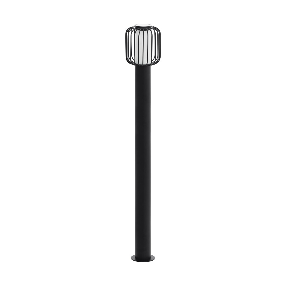 IP44 Outdoor Bollard Light Black Zinc Plated Steel 1 X 28W E27 Bulb Post