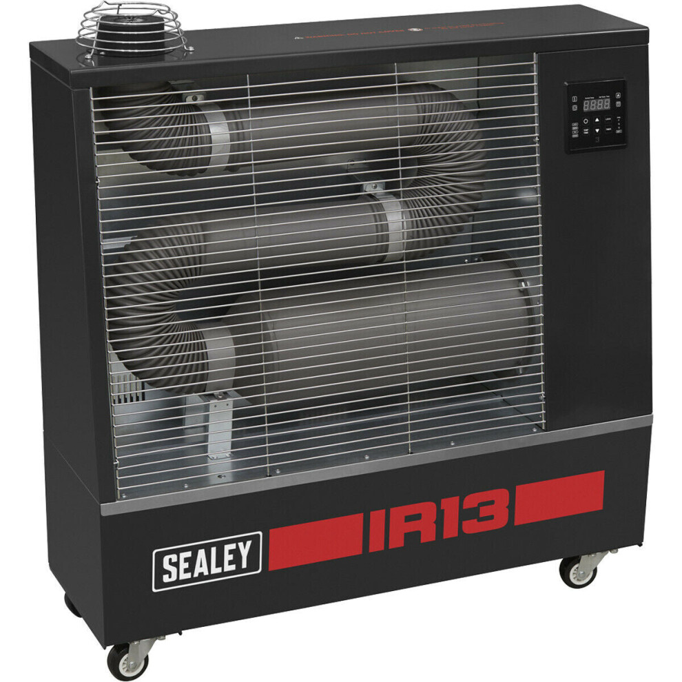 Loops 13 Kw Industrial Infrared Diesel Heater - 50L Fuel Tank - Overheat Protection