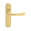 Loops PAIR Smooth Rounded Handle on Shaped Latch Backplate 185 x 42mm Satin Brass 4