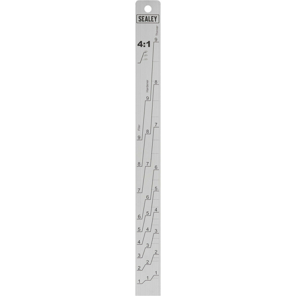 Aluminium Paint Measuring Stick - Double Sided 2:1 4:1 Primer & Topcoat Stirring