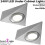 Loops 2x LED Triangle Spotlights 240V WARM WHITE Under Cabinet Kitchen Tri Light Kit 2