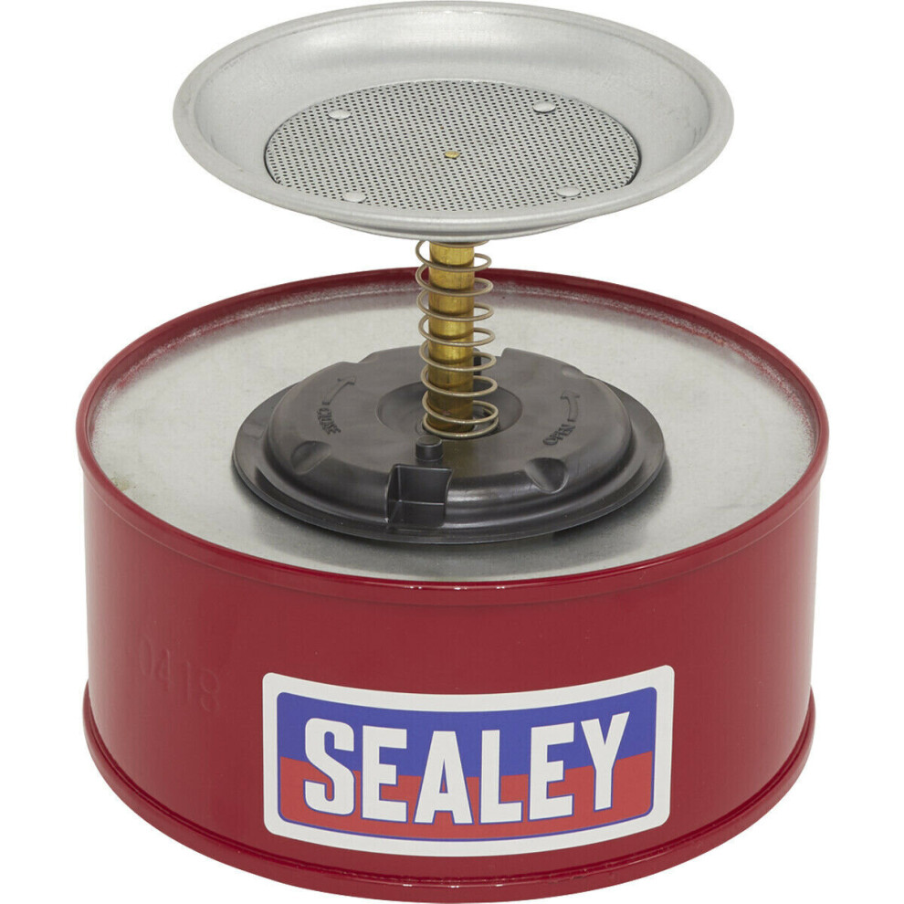 1 Litre Plunger Can - One Handed Operation - Flammable Liquid Dispenser 5056524292785