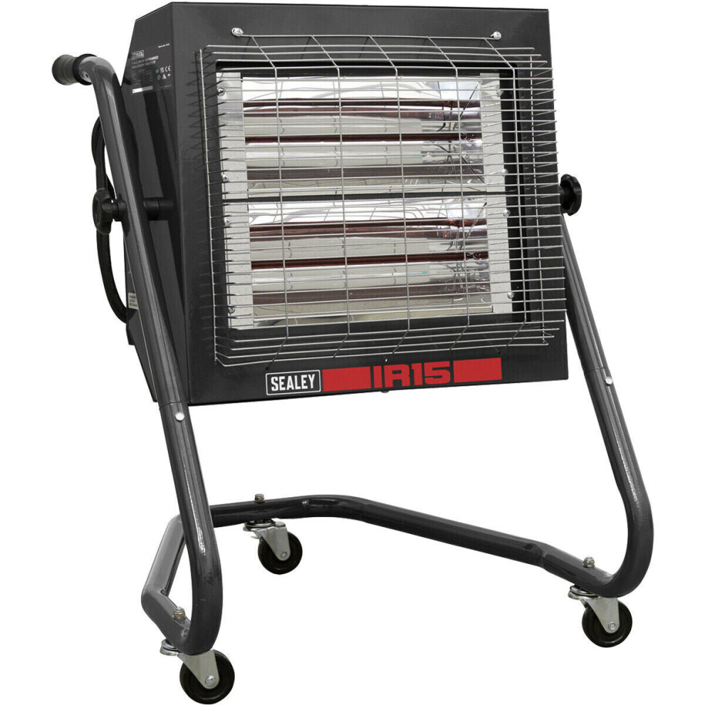 Loops Infrared Halogen Heater - 1400 / 2800W - 7 Day Timer - Thermostat Control - 230V