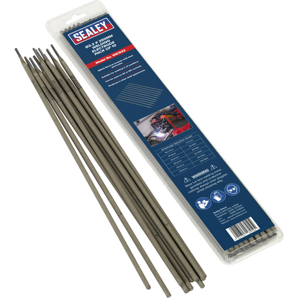 10 PACK Mild Steel Welding Electrodes - 3 x 350mm - 40 to 60A Welding Current