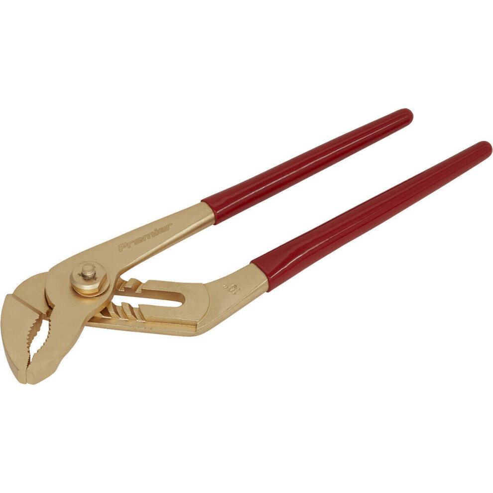 250Mm Non-Sparking Water Pump Pliers - Groove Joint Adjustable Head - Die Forged 5056524291566