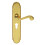 Loops 2x PAIR Beaded Pattern Handle on Euro Lock Backplate 249 x 50mm Polished Brass 4